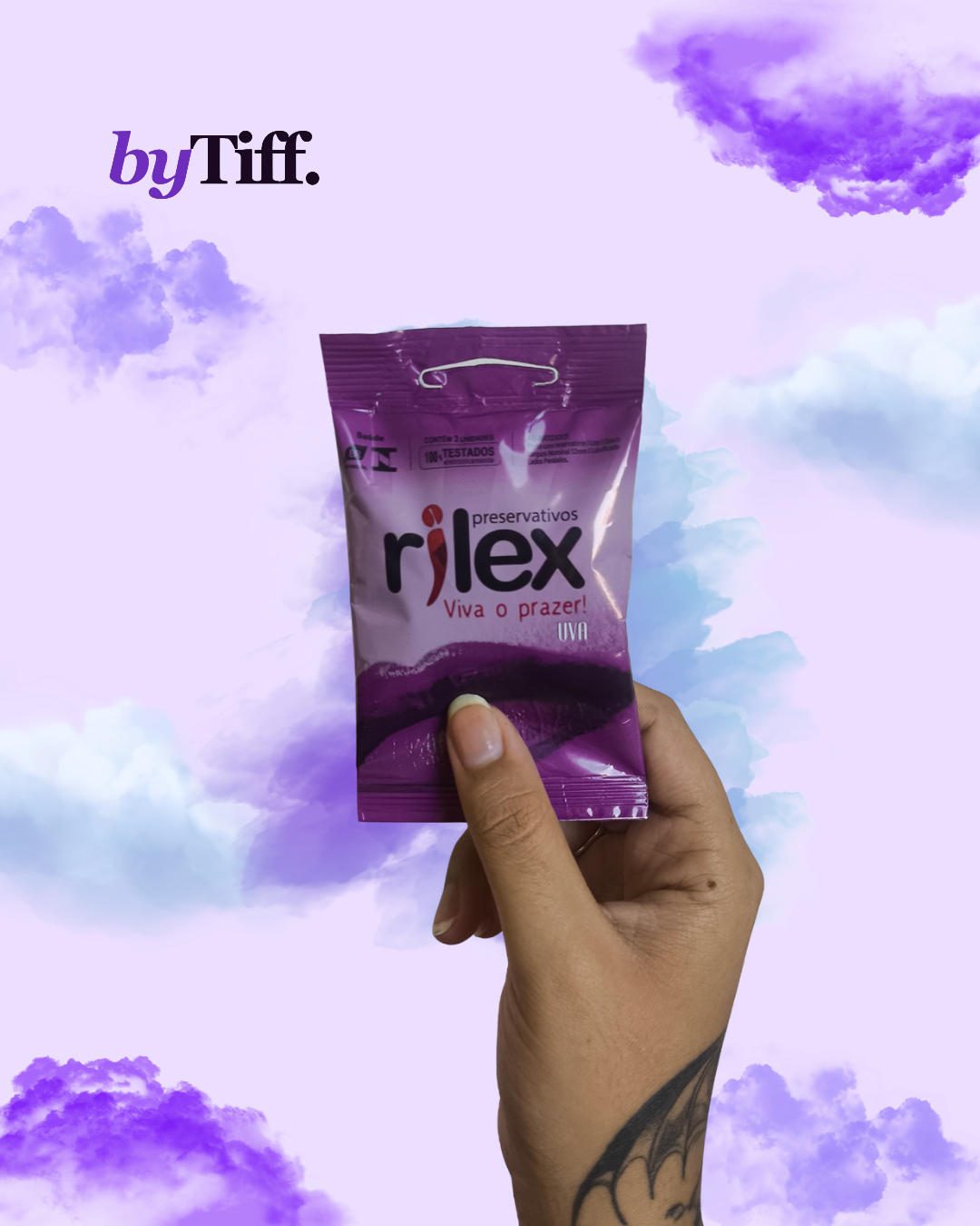 Preservativo Rilex Uva — 3 Unidades