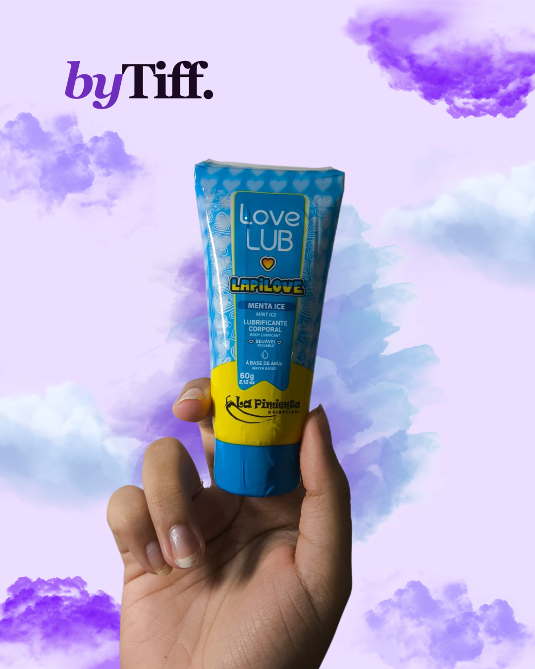 Love Lub Lapilove Menta Ice — Lubrificante Corporal Beijável 60g — La Pimienta